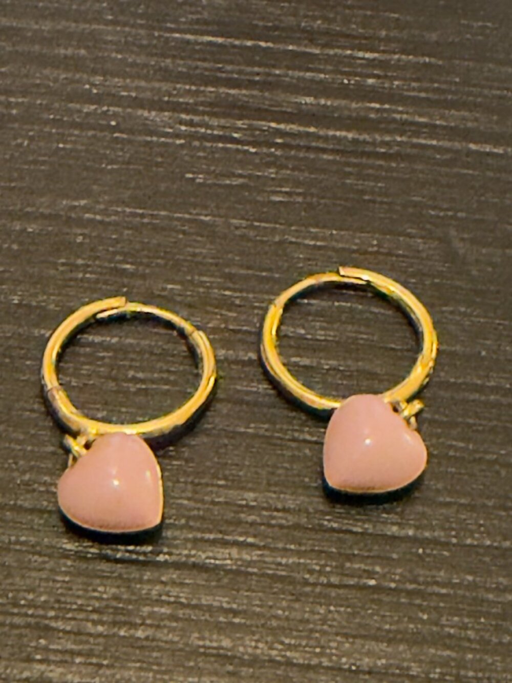 Madewell Lavender Heart Hoop Earrings